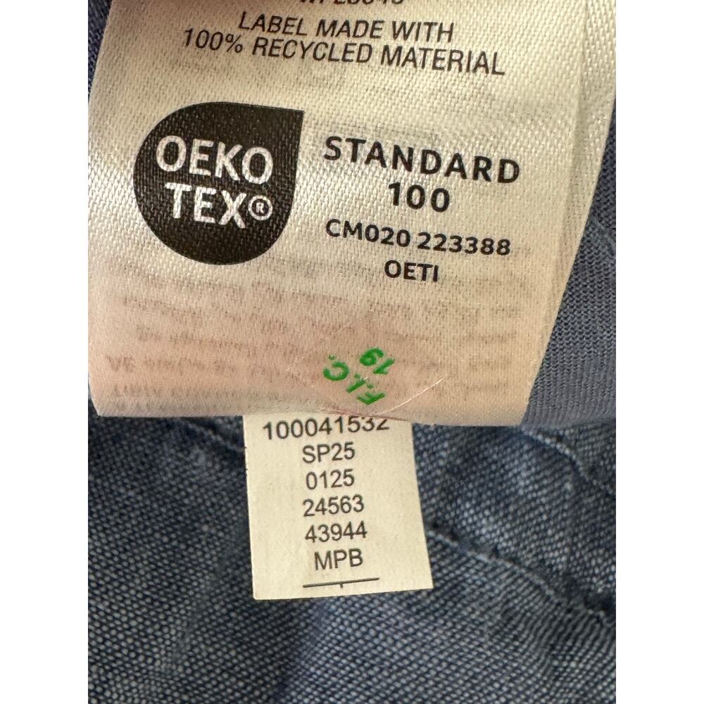 Charter Club 100% Linen Pull On Wide Leg Pants Blue Large - Picture 11 of 13